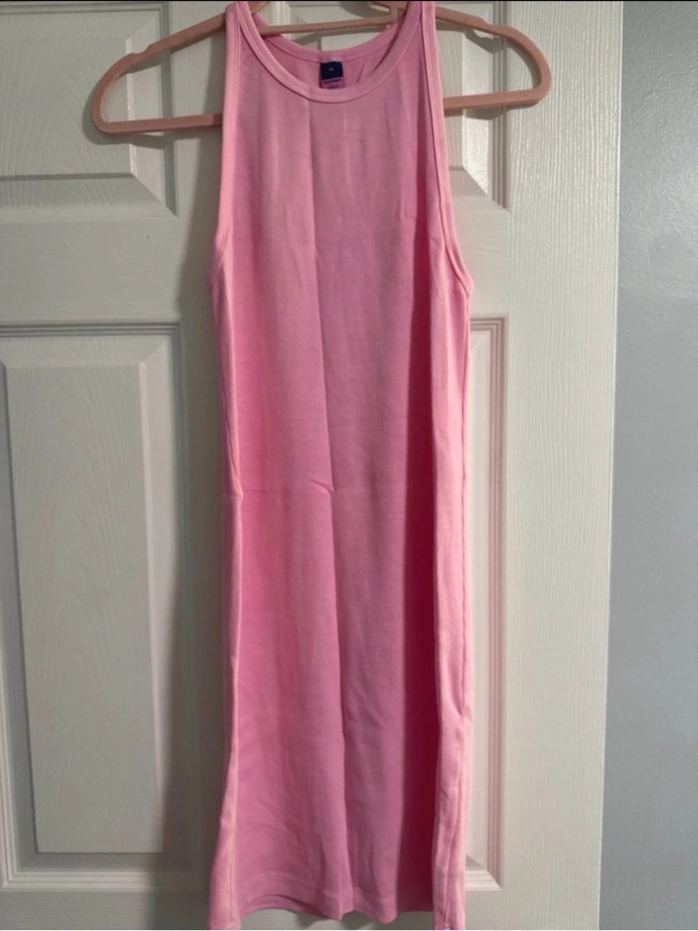 Old Navy Pink Sleeveless Midi Tank Dress
